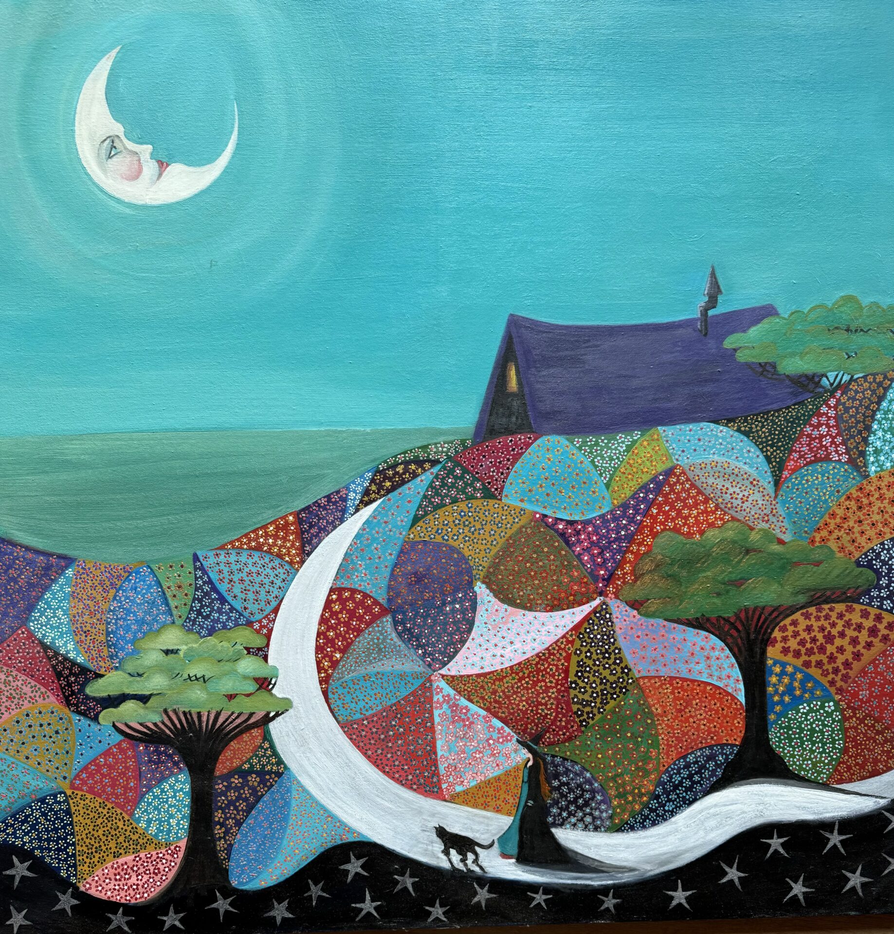 Going home Oil on Canvas 100cm x100cm